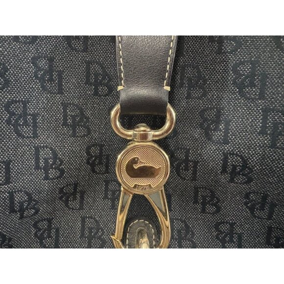 Dooney & Bourke Signature Logo Lock Handbag Large Purse Bag color Navy Blue - Picture 7 of 10